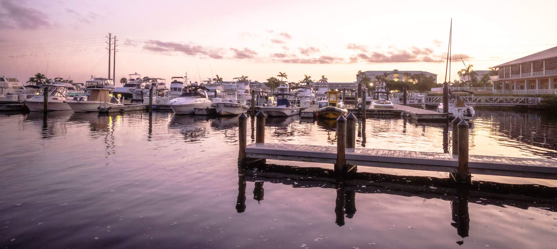 Sunset on maring in Punta Gorda Florida