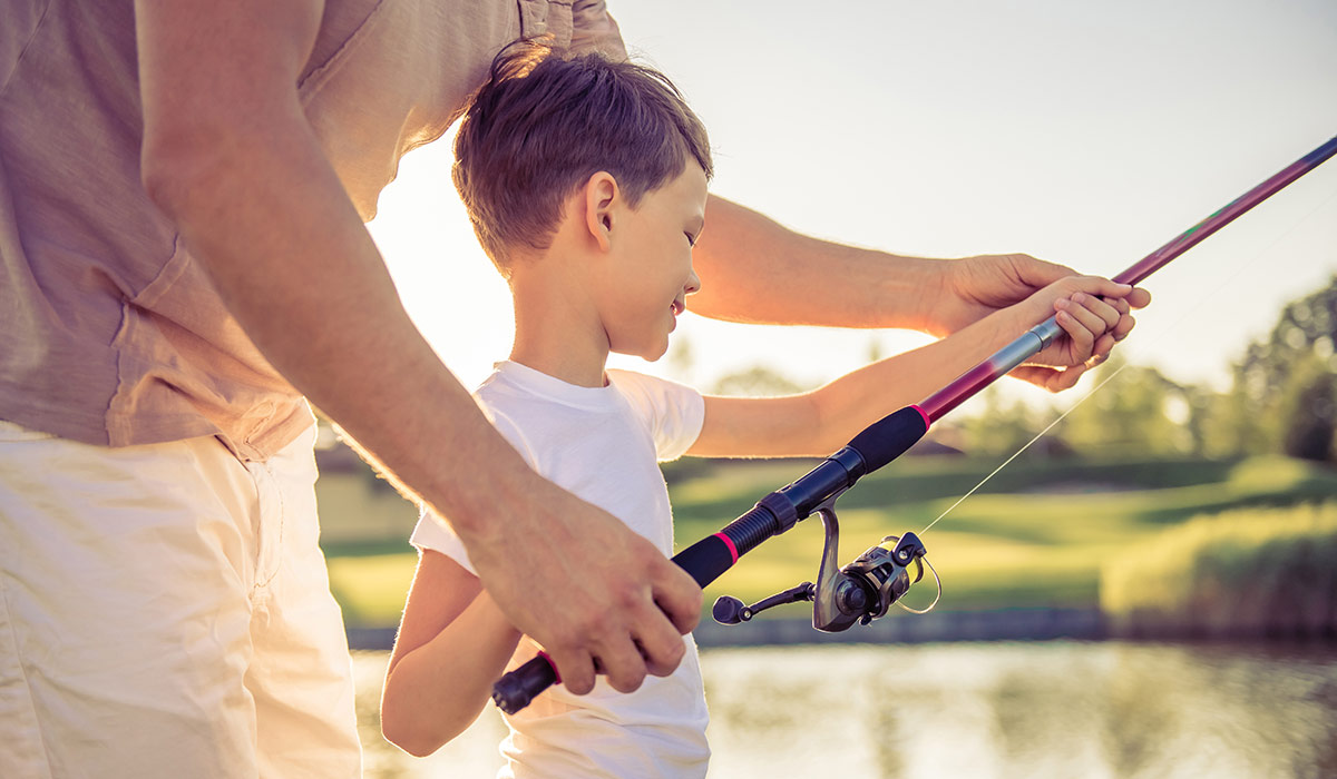Father & son fishing in Florida